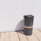 Meness - Classic Minimal Dark Retro Summer Stripes Travel Mug Gallery Image 4