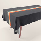 Meness - Classic Minimal Dark Retro Summer Stripes Tablecloth Gallery Image 1