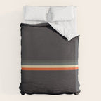 Meness - Classic Minimal Dark Retro Summer Stripes Duvet Cover Gallery Image 6
