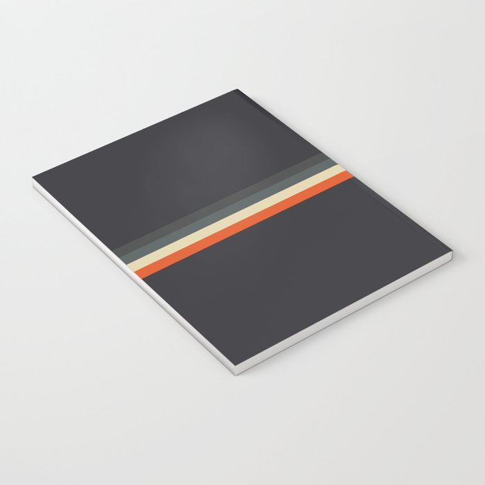 Meness - Classic Minimal Dark Retro Summer Stripes Notebook Gallery Image 3
