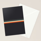 Meness - Classic Minimal Dark Retro Summer Stripes Stationery Card Gallery Image 2