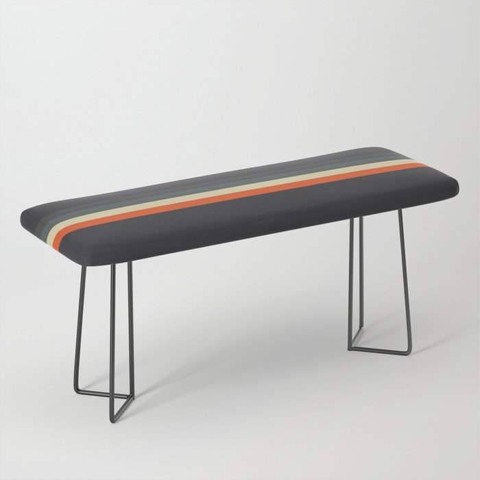 Meness - Classic Minimal Dark Retro Summer Stripes Bench Gallery Image 1