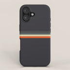 Meness - Classic Minimal Dark Retro Summer Stripes iPhone Case Gallery Image 1