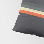 Meness - Classic Minimal Dark Retro Summer Stripes Pillow Sham Gallery Image 4