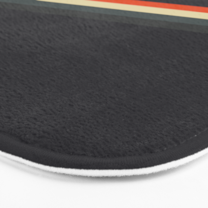 Meness - Classic Minimal Dark Retro Summer Stripes Bath Mat Gallery Image 3