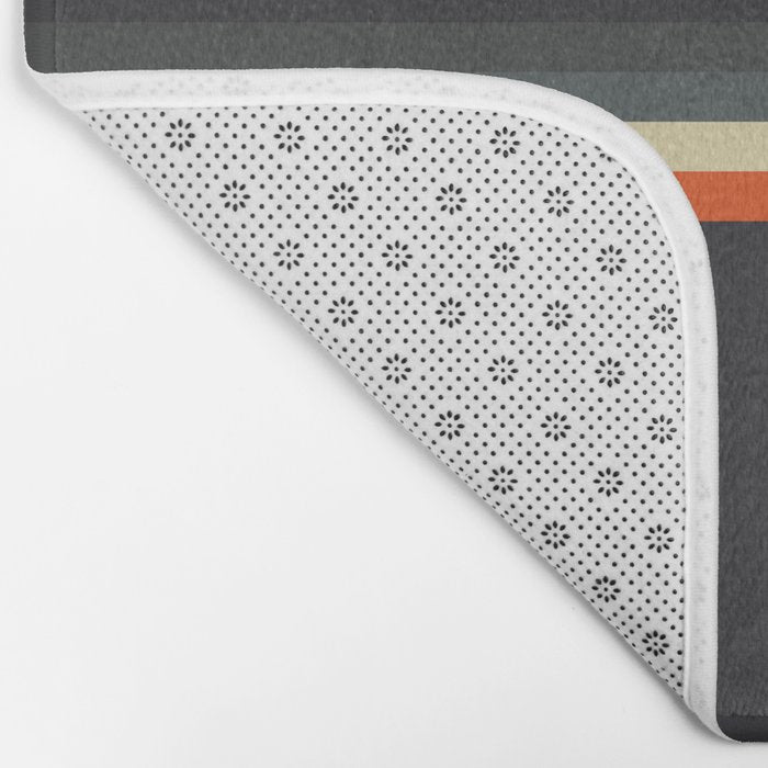 Meness - Classic Minimal Dark Retro Summer Stripes Bath Mat Gallery Image 2