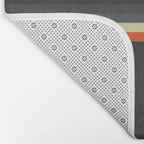 Meness - Classic Minimal Dark Retro Summer Stripes Bath Mat Gallery Image 2