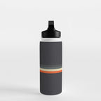 Meness - Classic Minimal Dark Retro Summer Stripes Water Bottle Gallery Image 3