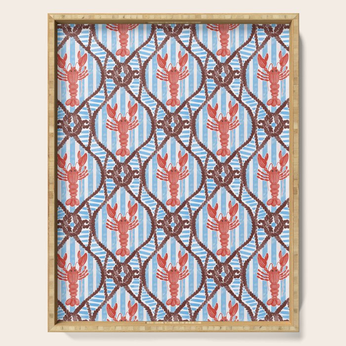 Coastal Lobster Elegance Serving Tray Gallery Image 1