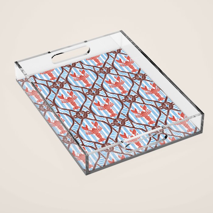 Coastal Lobster Elegance Acrylic Tray Gallery Image 1