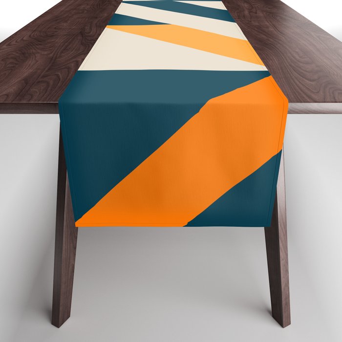 Modern Geometric flowers pattern Table Runner Gallery Image 1