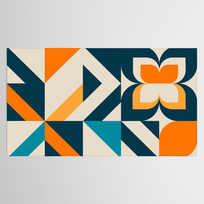 Modern Geometric flowers pattern Tablecloth Gallery Image 2