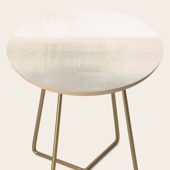 Beige and Taupe Horizon Minimalist Abstract Landscape Side Table Gallery Image 2