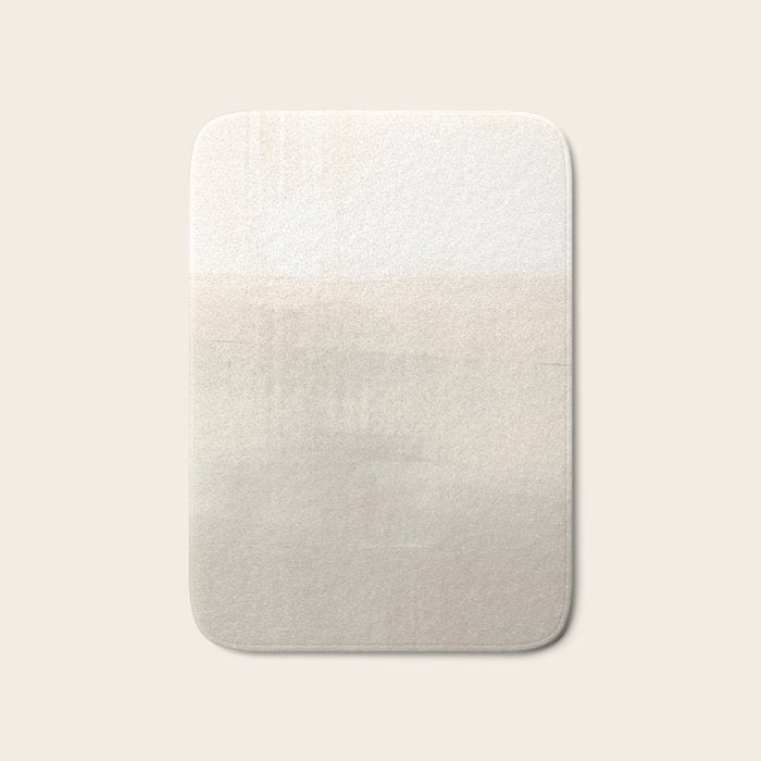 Beige and Taupe Horizon Minimalist Abstract Landscape Bath Mat Gallery Image 1