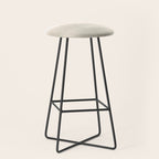 Beige and Taupe Horizon Minimalist Abstract Landscape Stool Gallery Image 1