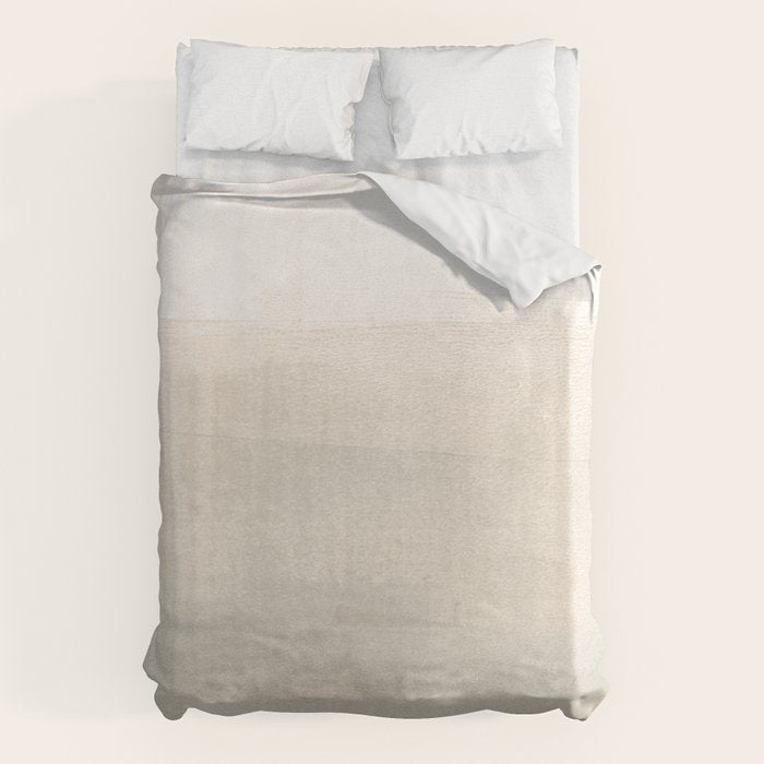 Beige and Taupe Horizon Minimalist Abstract Landscape Duvet Cover Gallery Image 6