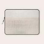 Beige and Taupe Horizon Minimalist Abstract Landscape Laptop Sleeve Gallery Image 1