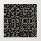 Black and White Mandala Pattern Wood Wall Art Gallery Image 1