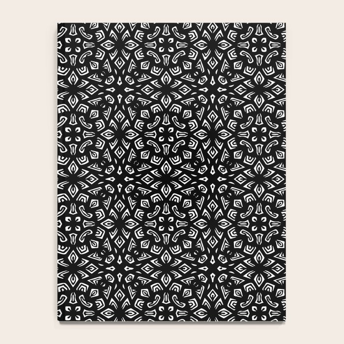 Black and White Mandala Pattern Notebook Gallery Image 4