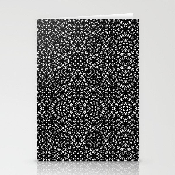 Black and White Mandala Pattern Stationery Card Gallery Image 1
