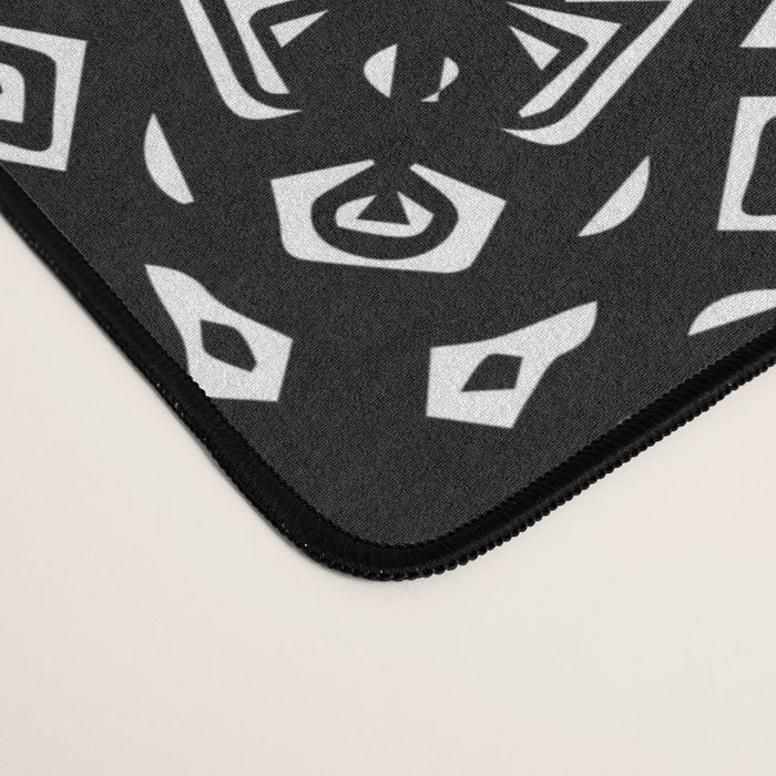 Black and White Mandala Pattern Desk Mat Gallery Image 4