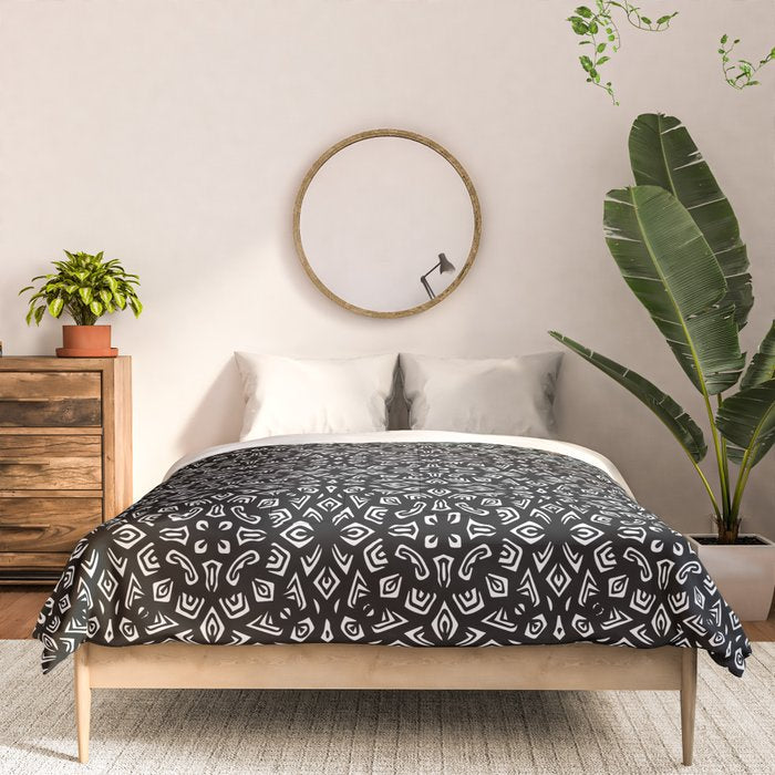 Black and White Mandala Pattern Comforter Gallery Image 3