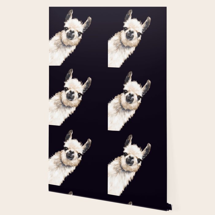 Sneaky Llama in Black Wallpaper Gallery Image 2