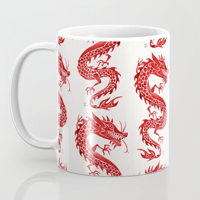 Chinese Dragon - Crimson Palette Coffee Mug Gallery Image 3