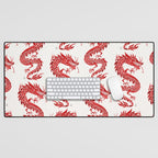 Chinese Dragon - Crimson Palette Desk Mat Gallery Image 1