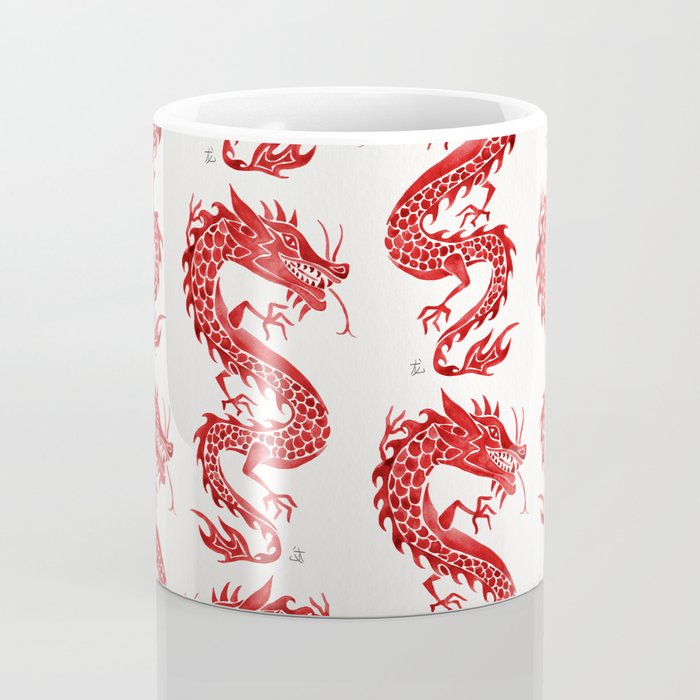 Chinese Dragon - Crimson Palette Coffee Mug Gallery Image 4