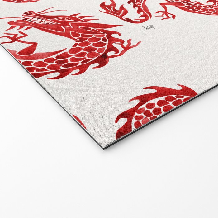 Chinese Dragon - Crimson Palette Welcome Mat Gallery Image 2