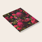 Vintage & Shabby Chic - Dark Red Antique Night Roses Botanical Garden Notebook Gallery Image 2