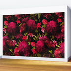 Vintage & Shabby Chic - Dark Red Antique Night Roses Botanical Garden Wall Mural Gallery Image 2