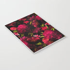 Vintage & Shabby Chic - Dark Red Antique Night Roses Botanical Garden Notebook Gallery Image 3