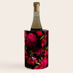 Vintage & Shabby Chic - Dark Red Antique Night Roses Botanical Garden Wine Chiller Gallery Image 2