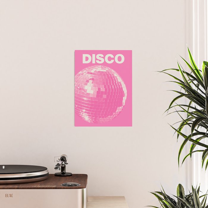 Pink Disco Ball Poster Gallery Image 2