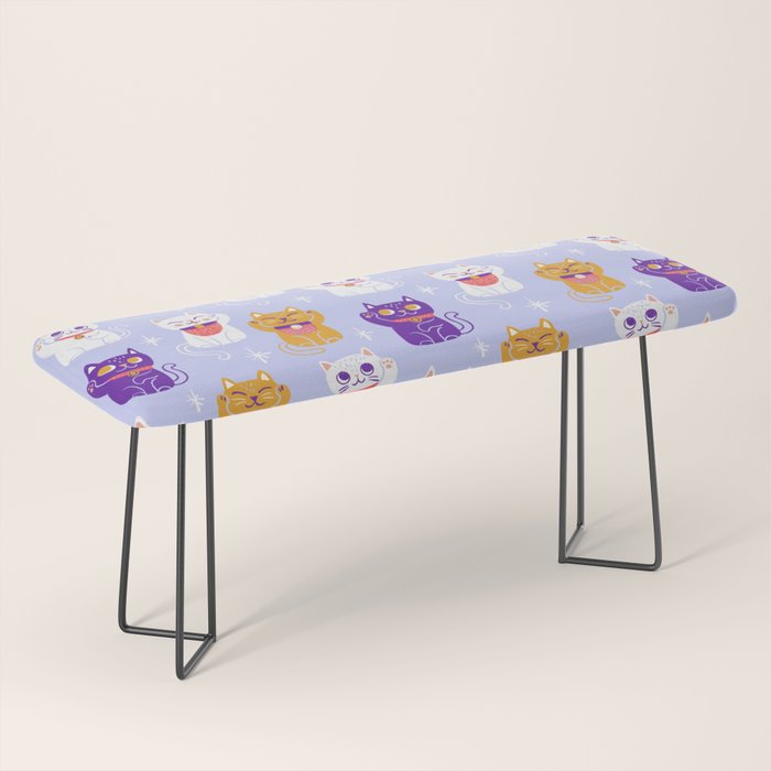 Lucky Waving Kitty Cat Maneki Neko Bench Gallery Image 1