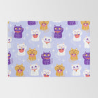 Lucky Waving Kitty Cat Maneki Neko Rug Gallery Image 2