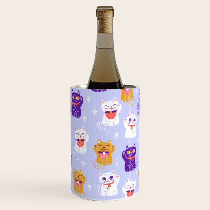 Lucky Waving Kitty Cat Maneki Neko Wine Chiller Gallery Image 3