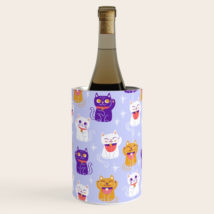 Lucky Waving Kitty Cat Maneki Neko Wine Chiller Gallery Image 2