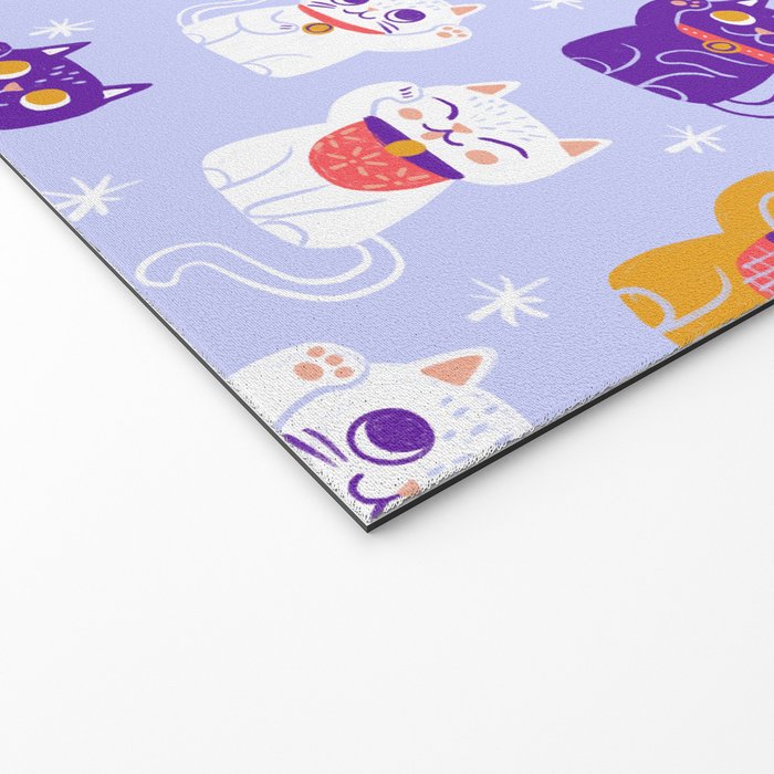 Lucky Waving Kitty Cat Maneki Neko Welcome Mat Gallery Image 2