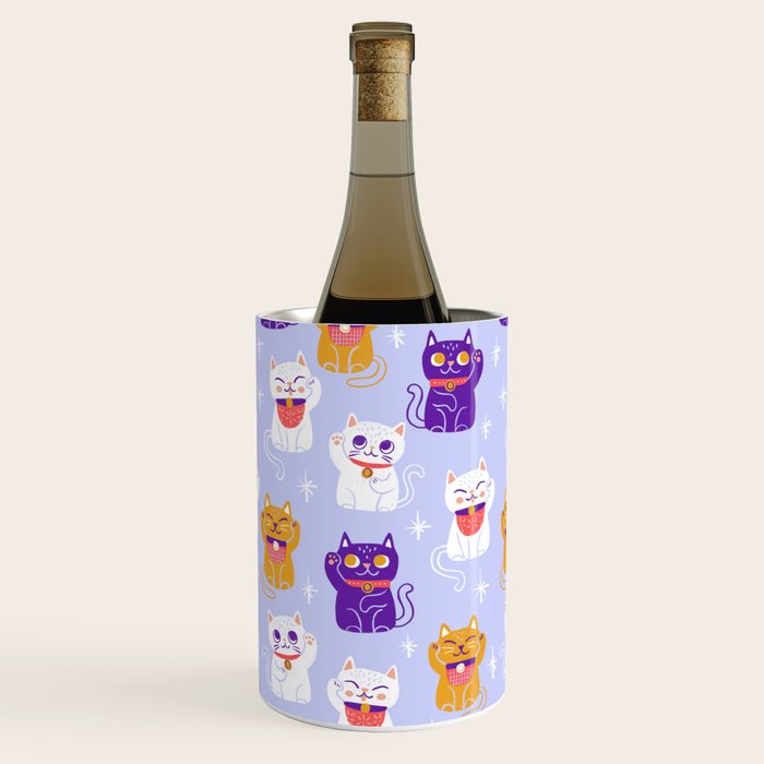 Lucky Waving Kitty Cat Maneki Neko Wine Chiller Gallery Image 1