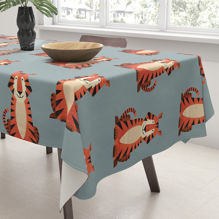 Whimsy Tiger Tablecloth Gallery Image 3