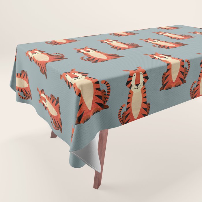 Whimsy Tiger Tablecloth Gallery Image 1