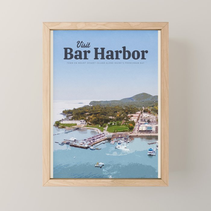 Visit Bar Harbor Mini Art Print Gallery Image 1