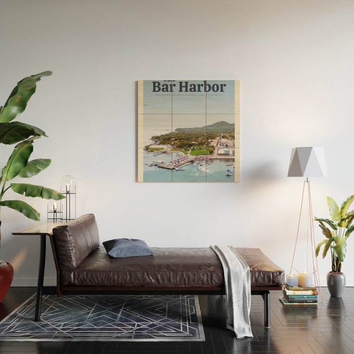Visit Bar Harbor Wood Wall Art Gallery Image 2