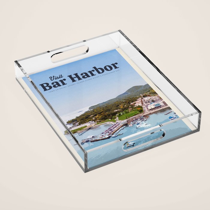 Visit Bar Harbor Acrylic Tray Gallery Image 1
