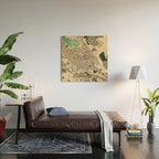 San Jose City Map of California, USA - Vintage Wood Wall Art Gallery Image 2