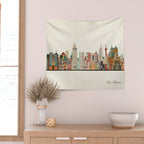 san antonio skyline Wall Tapestry Gallery Image 2