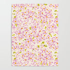 Pink brush stroke flowers Poster Gallery Image 4